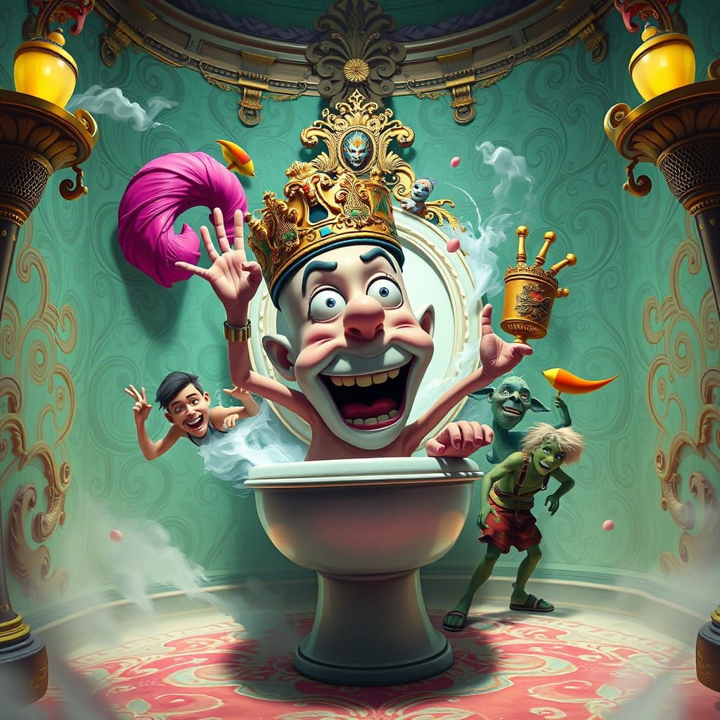Eccentric Entourage Meets Toilet Head in Vibrant, Fantastica...