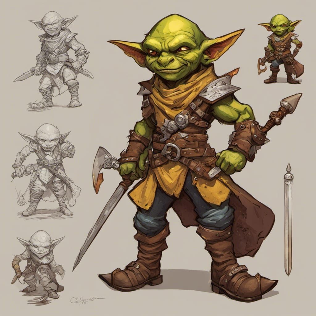 Goblin Fighter Adventurer Character Art