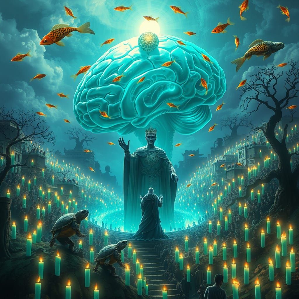 Celestial Shaman and Turtles of Time in Dreamscape