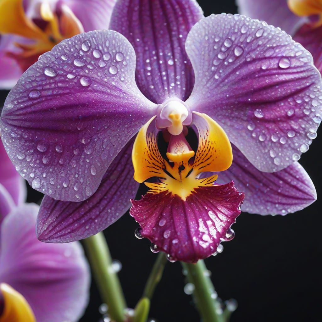 Ethereal Orchid in Moonlit Macro