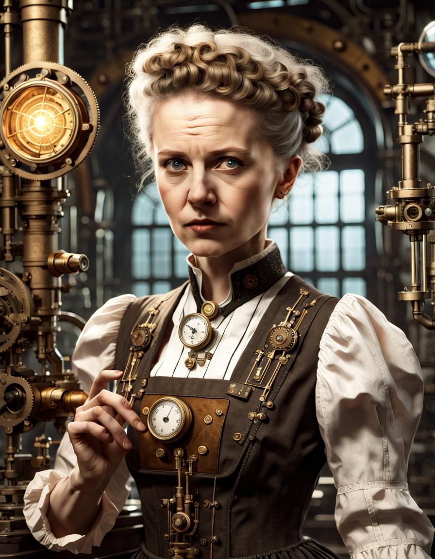 Marie Curie steampunk