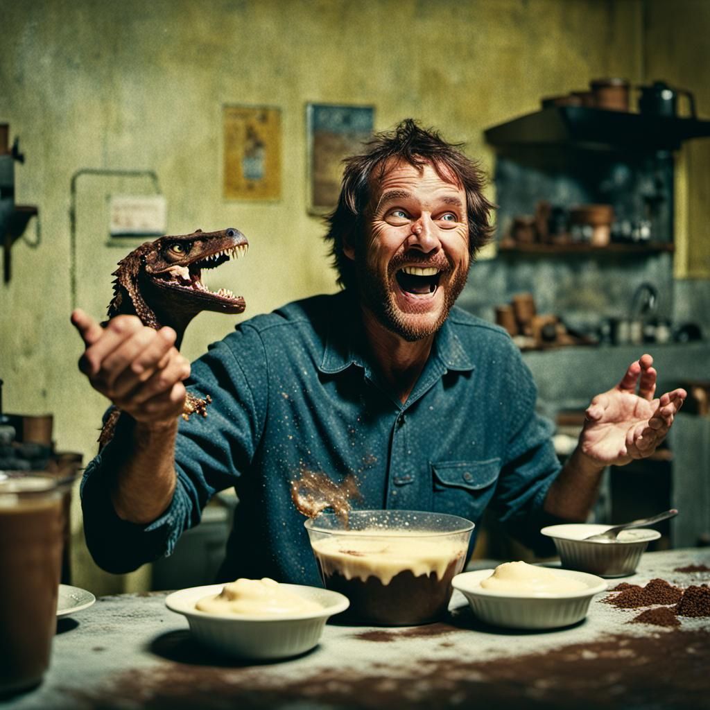 Happy Man's Pudding Celebration: Cinematic Film Still