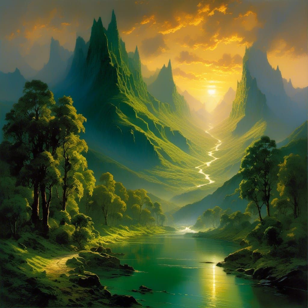 Ossiriand Sunrise over the Seven Rivers