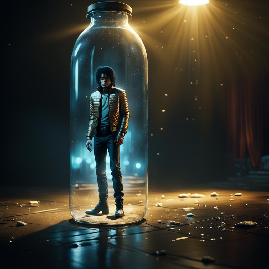 Michael Jackson Trapped in a Bottle: Digital Matte Painting