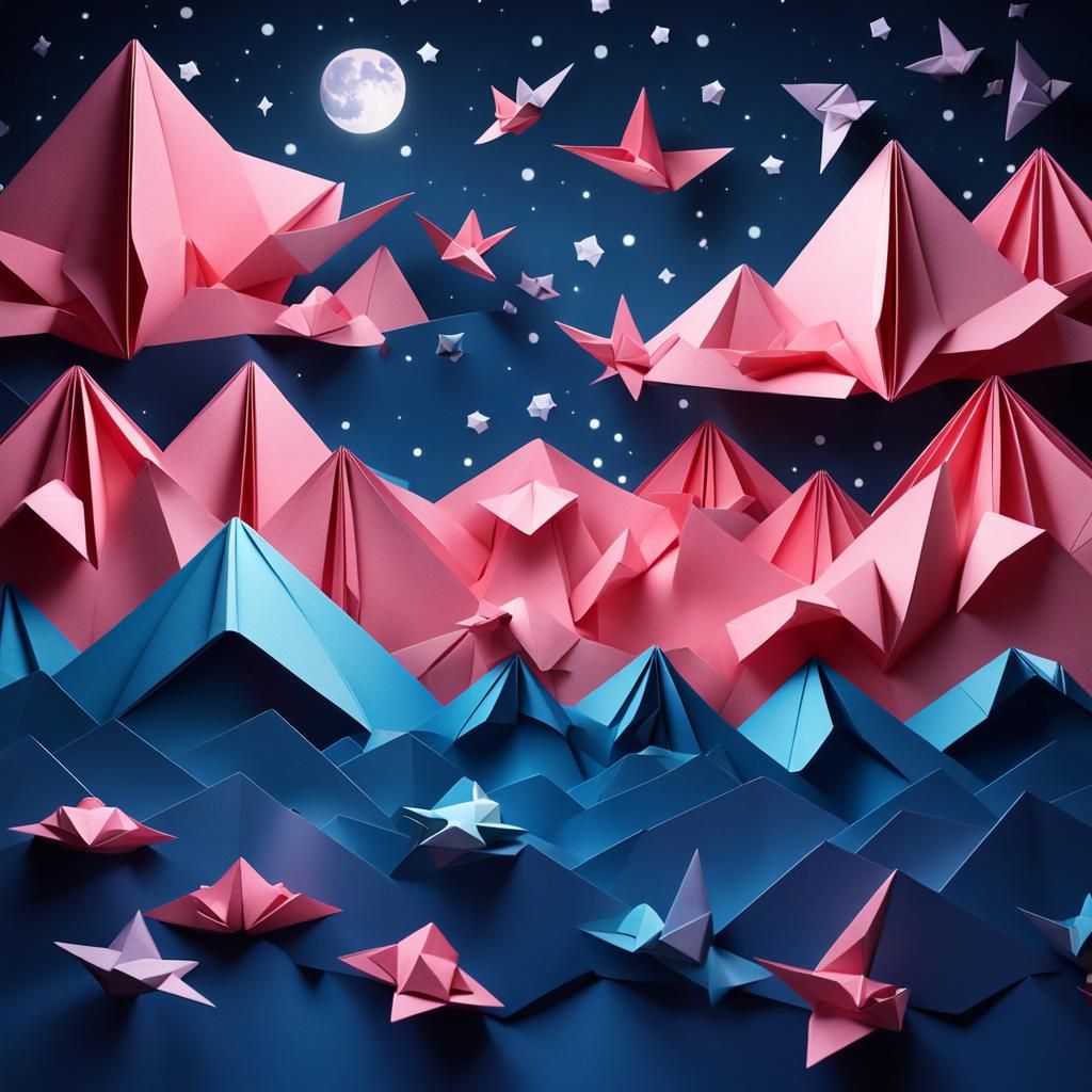 Beautiful Origami Night Sky Papercraft