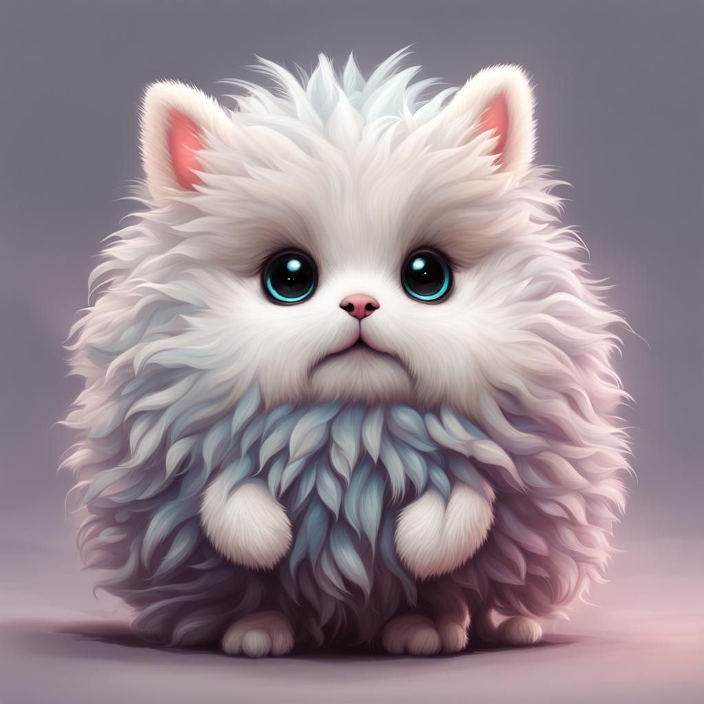 Dreamlike Surreal Fluffy Creature: Trending on Artstation