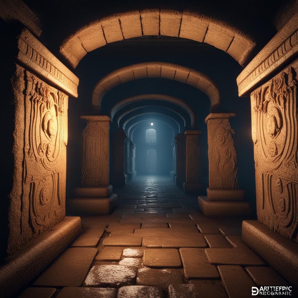 Etruscan Necropolis: Underground Catacomb in 3D