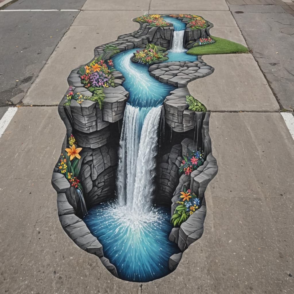 Waterfall Street Art