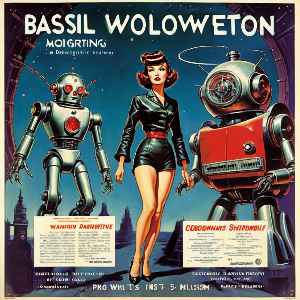 Giantess Bombshell Robot Rumbles Through Retro-Futuristic Su...