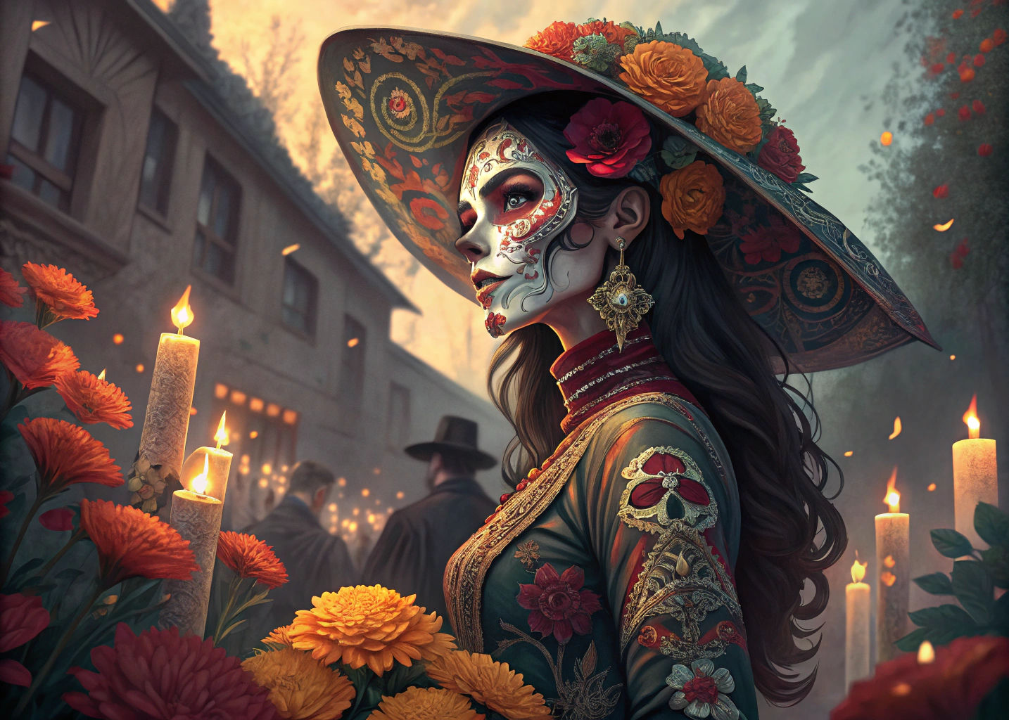 Vampirella's Día de los Muertos Sugar Skull Costume