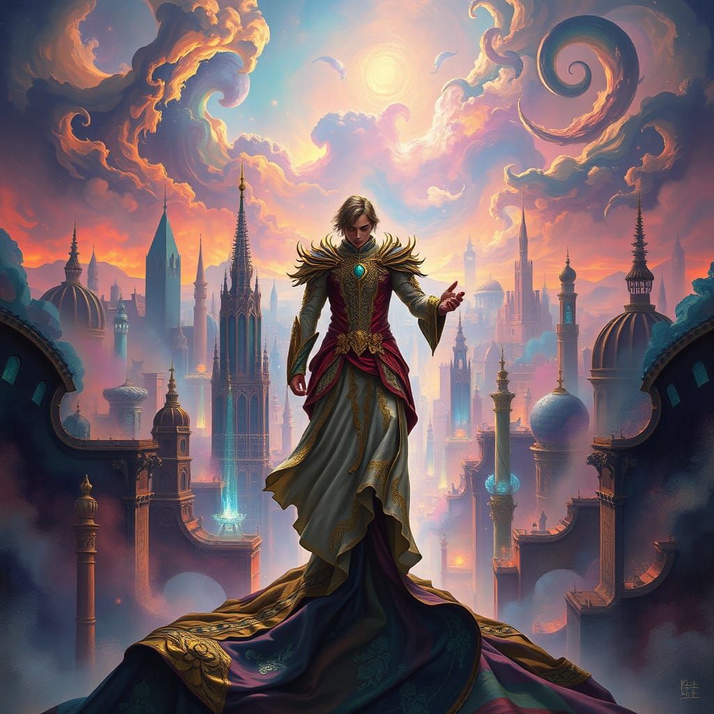 Ethereal Cityscape Unfolds with Majestic, Dreamlike Proporti...