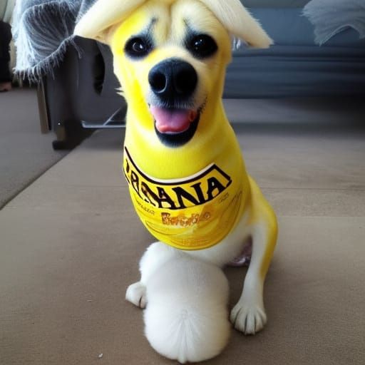 Banana Milkshake Dog: An AI Generated Image