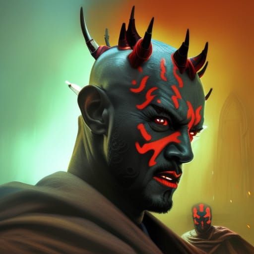 Darth Maul Dark Fantasy Concept Art in 8K