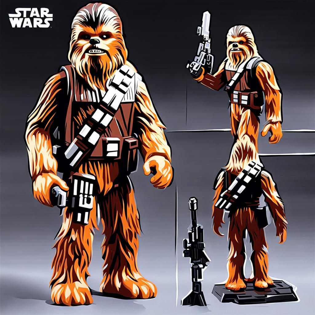 Chewbacca Action Figure Toy from Star Wars in Original Packa...