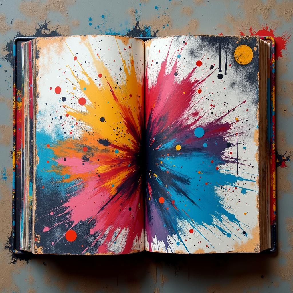 Polychromatic Book with Gradient Street Art Edges