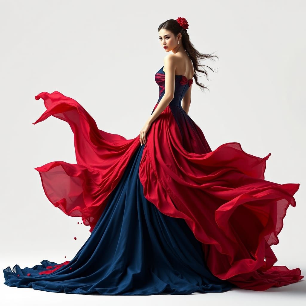 Vermillion plus 2 colours .