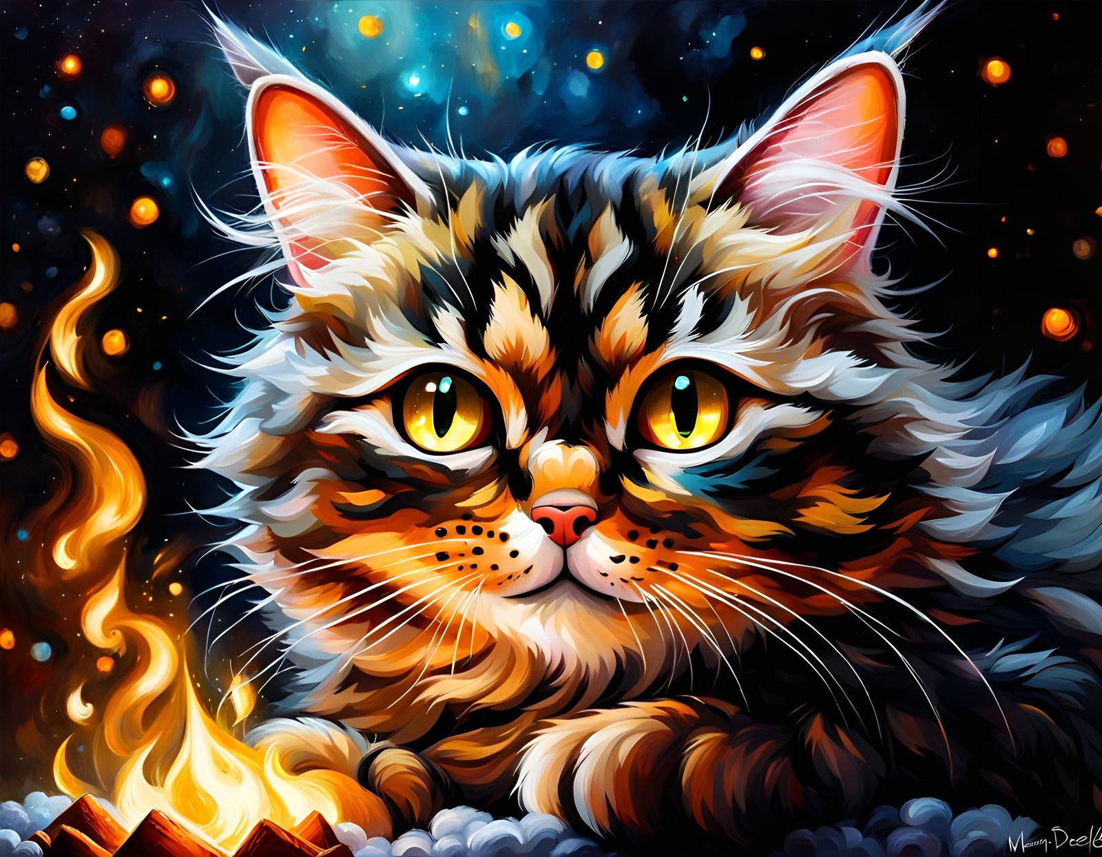 Cute & Fluffy Brindle Tabby Kitten