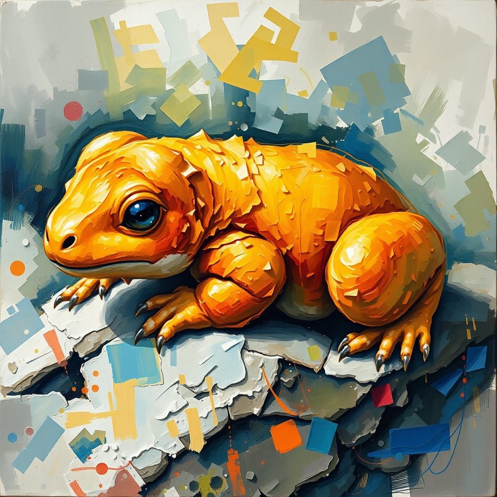 Vibrant Gouache Masterpiece of a Hare