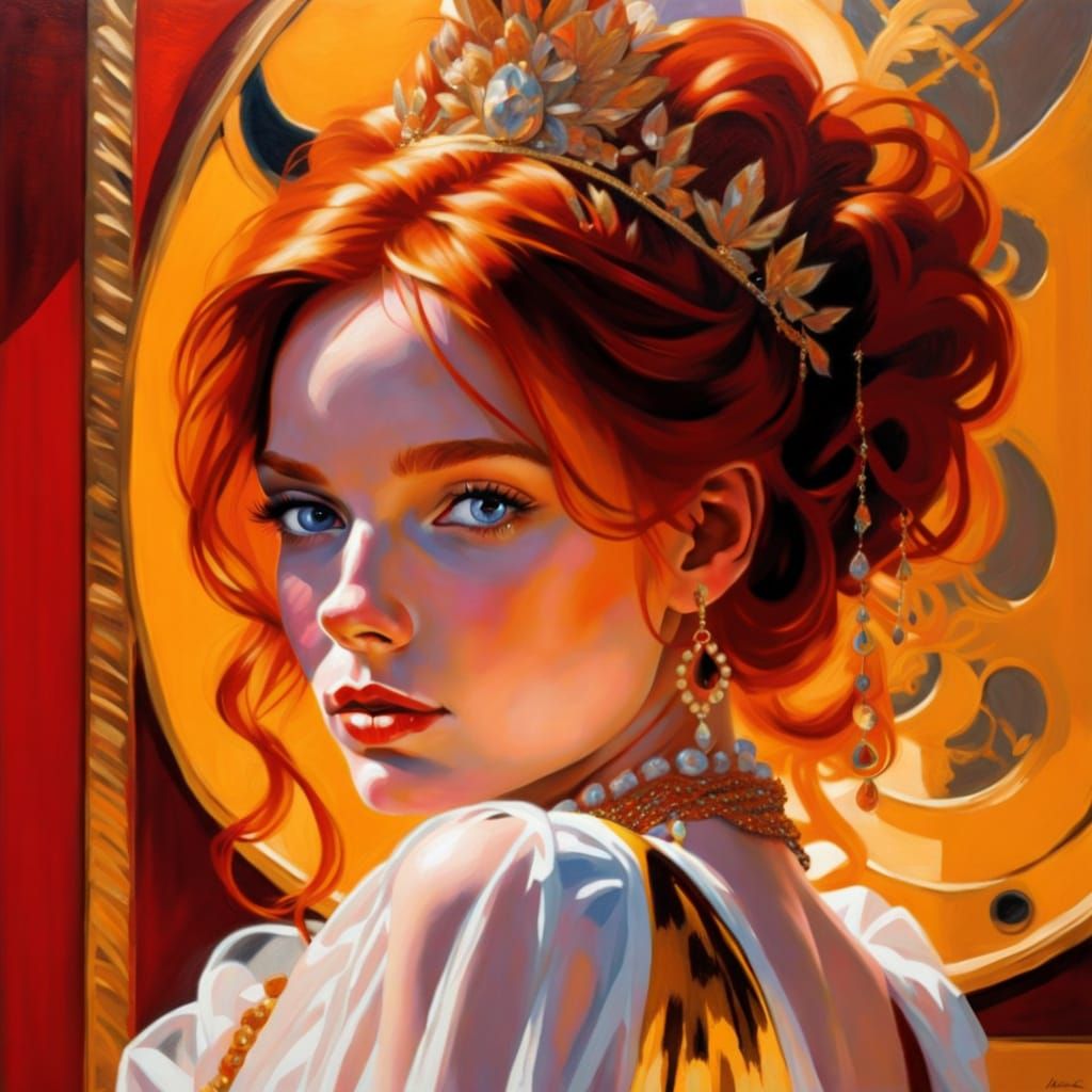 Vermillion Princess in Golden Light