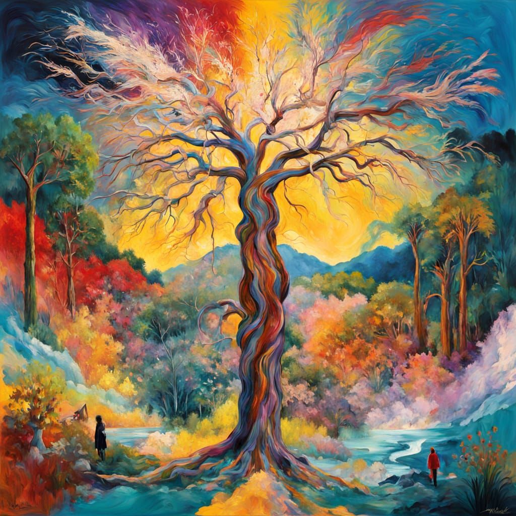 Ethereal AI Entity in Impressionist Splendor