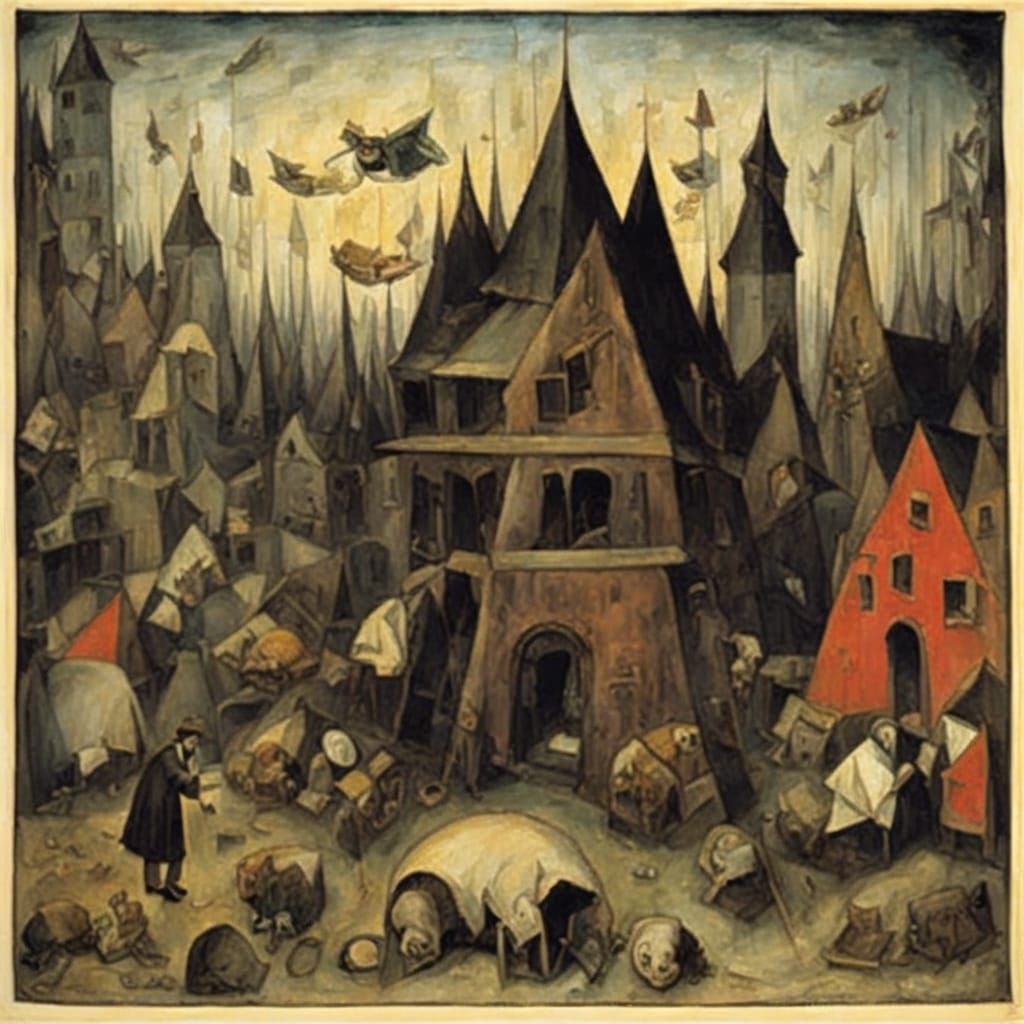 Pigs and Bloody Envelope in a Bosch-Filonov Style