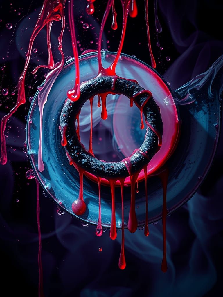 Grotesque Spirals: A Vivid Abstract Digital Art