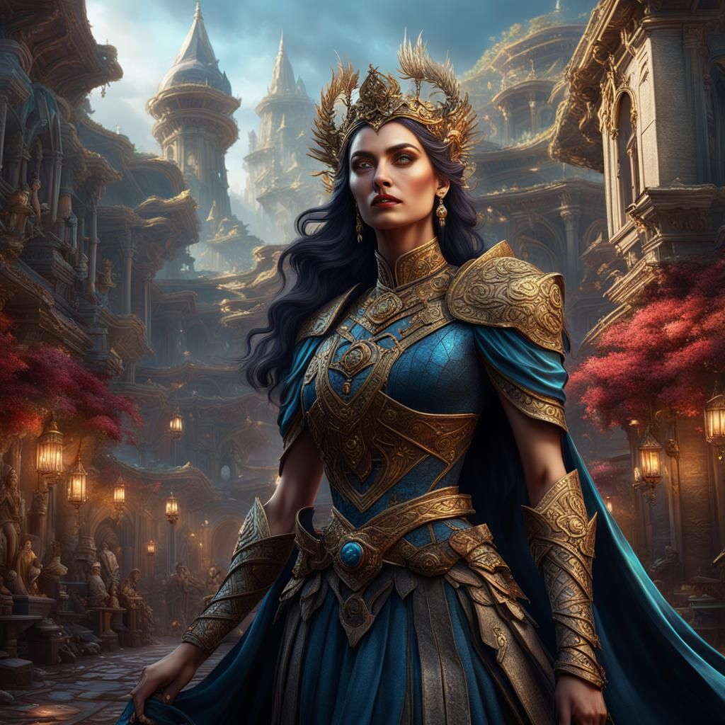 Fantastical Matte Painting of a Beautiful Woman