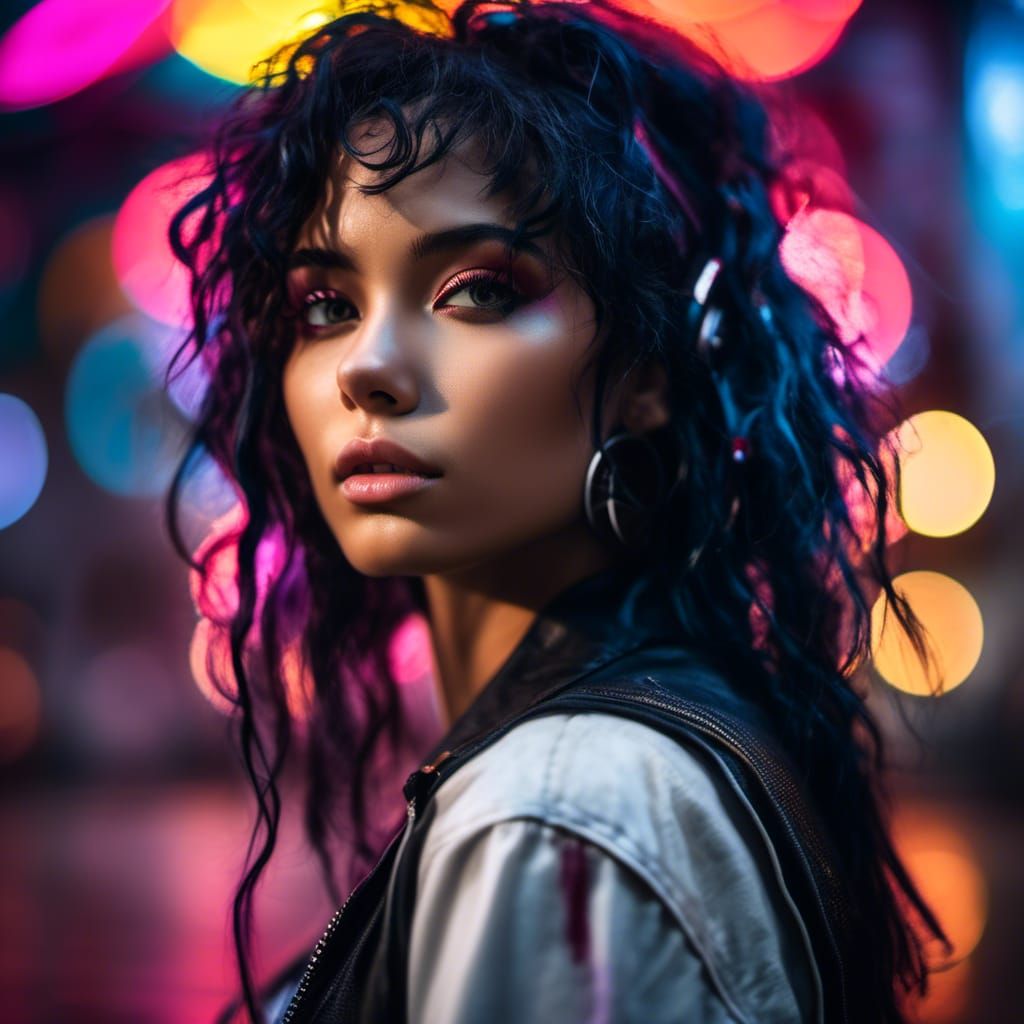 Handsome Rock Singer Performing with Graffiti Art