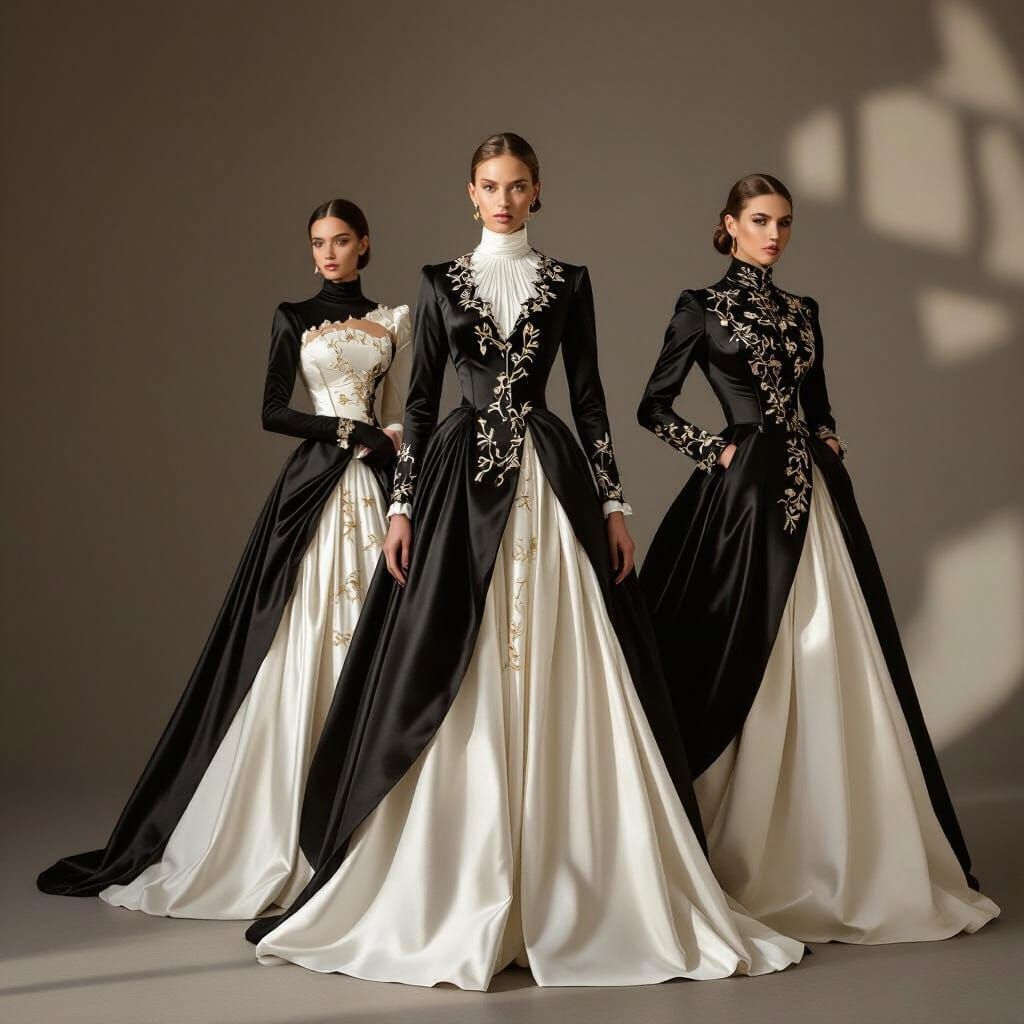 Regal Victorian Gown Portrait Studio Style