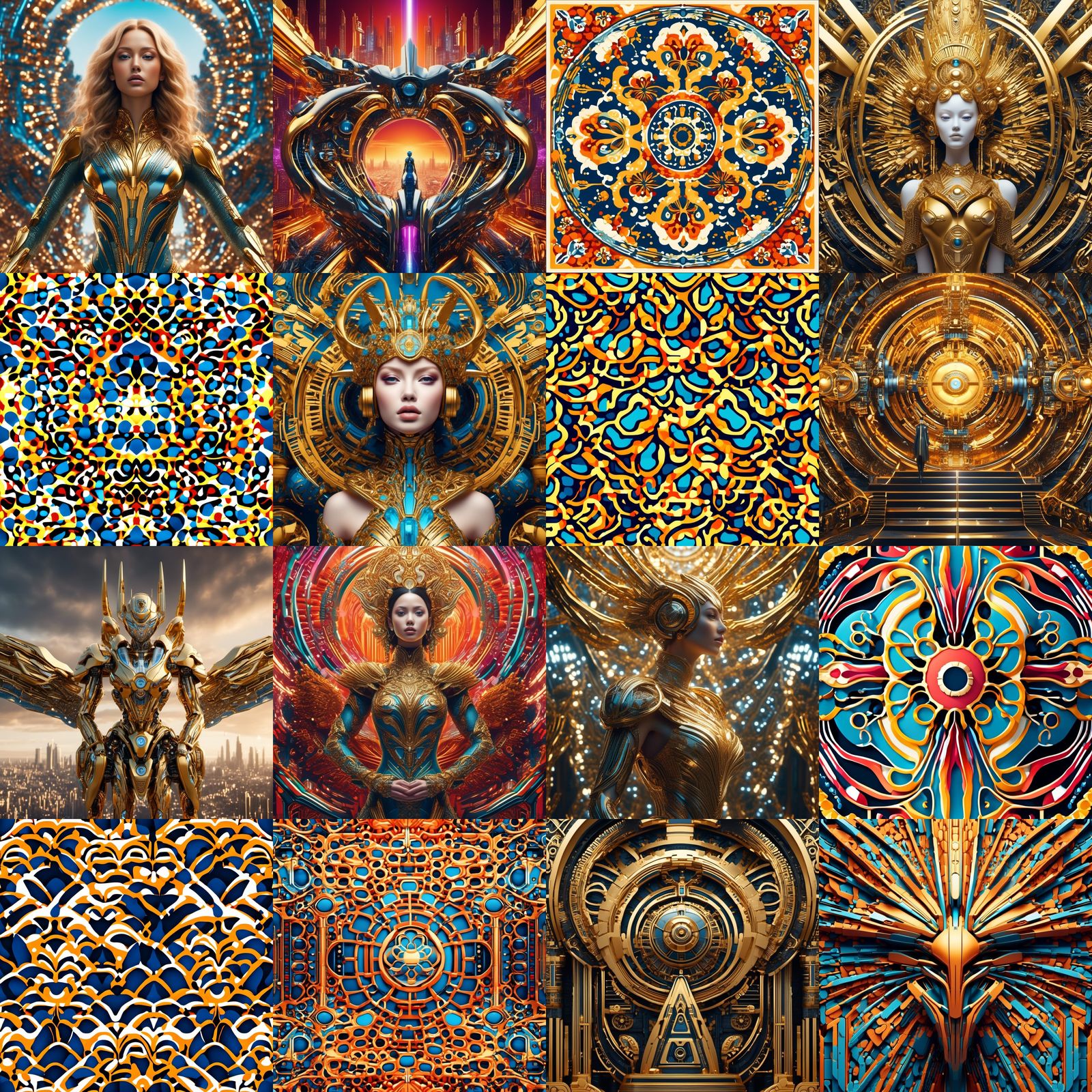 <lora:Model:1.0> a robot with a human loyal artificial intelligence as carpet, good escher style