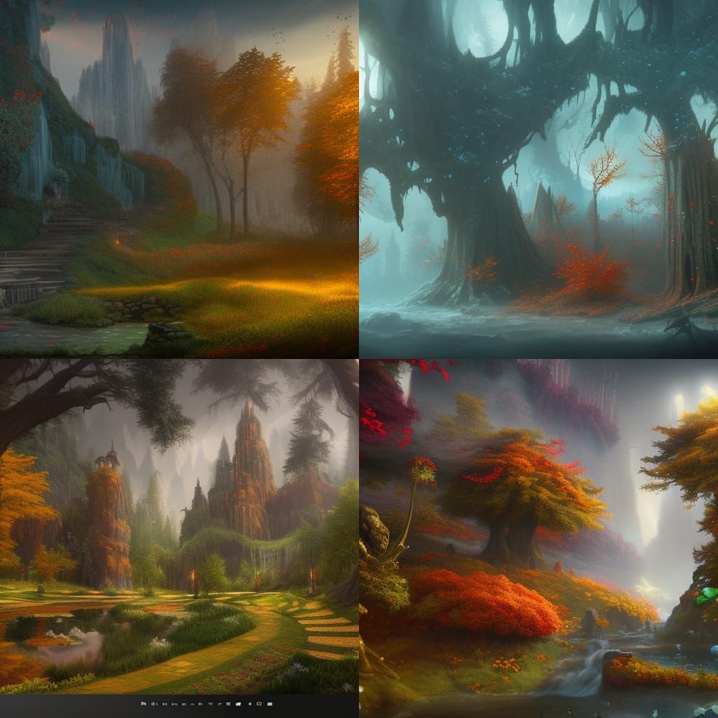 Fantastical Seasons in Deep Color: Digital Art
