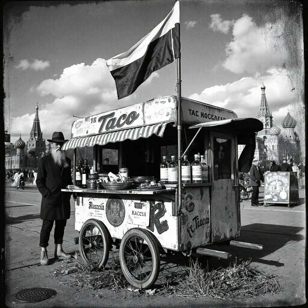 Surreal Taco Cart in Moscow