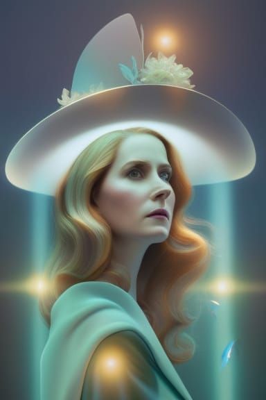 Bioluminescent Woman Portrait in Detailed 3D Render