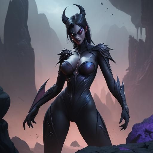 Detailed Matte Painting of a Super Villain Attack