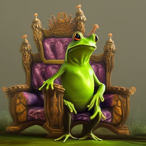 Frog Overlord on Throne Concept Art