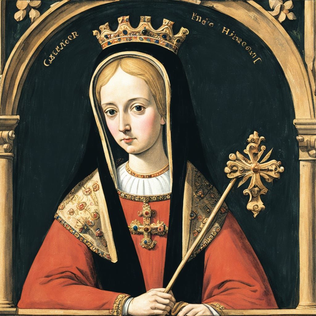 Portrait of a Young Noblewoman in Medieval Regalia