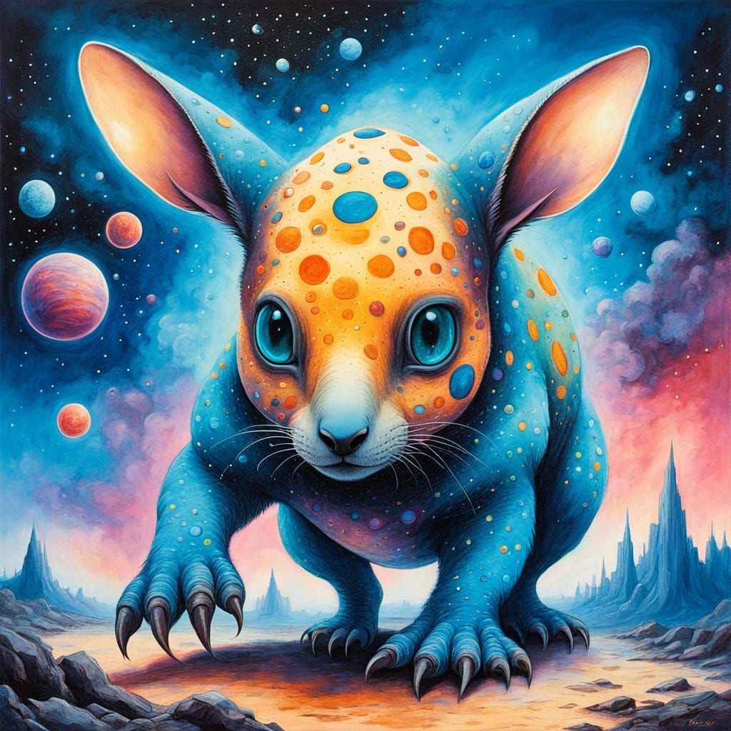 Celestial Traveler in Cosmic Nebula