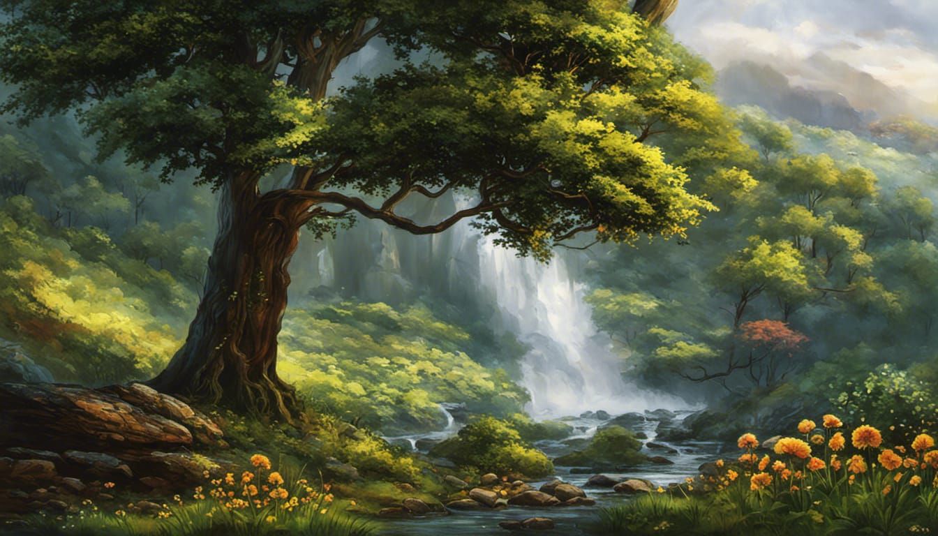 Abstract Rhythm of Rain: AI Generated Art