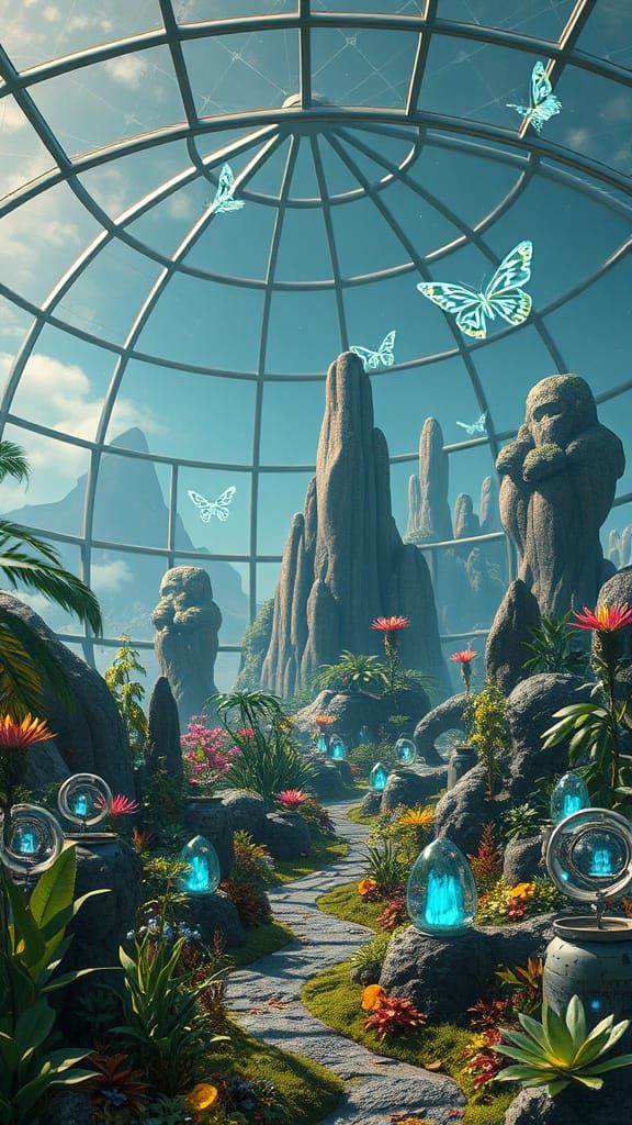 Futuristic Botanical Wonders in a Geodesic Dome