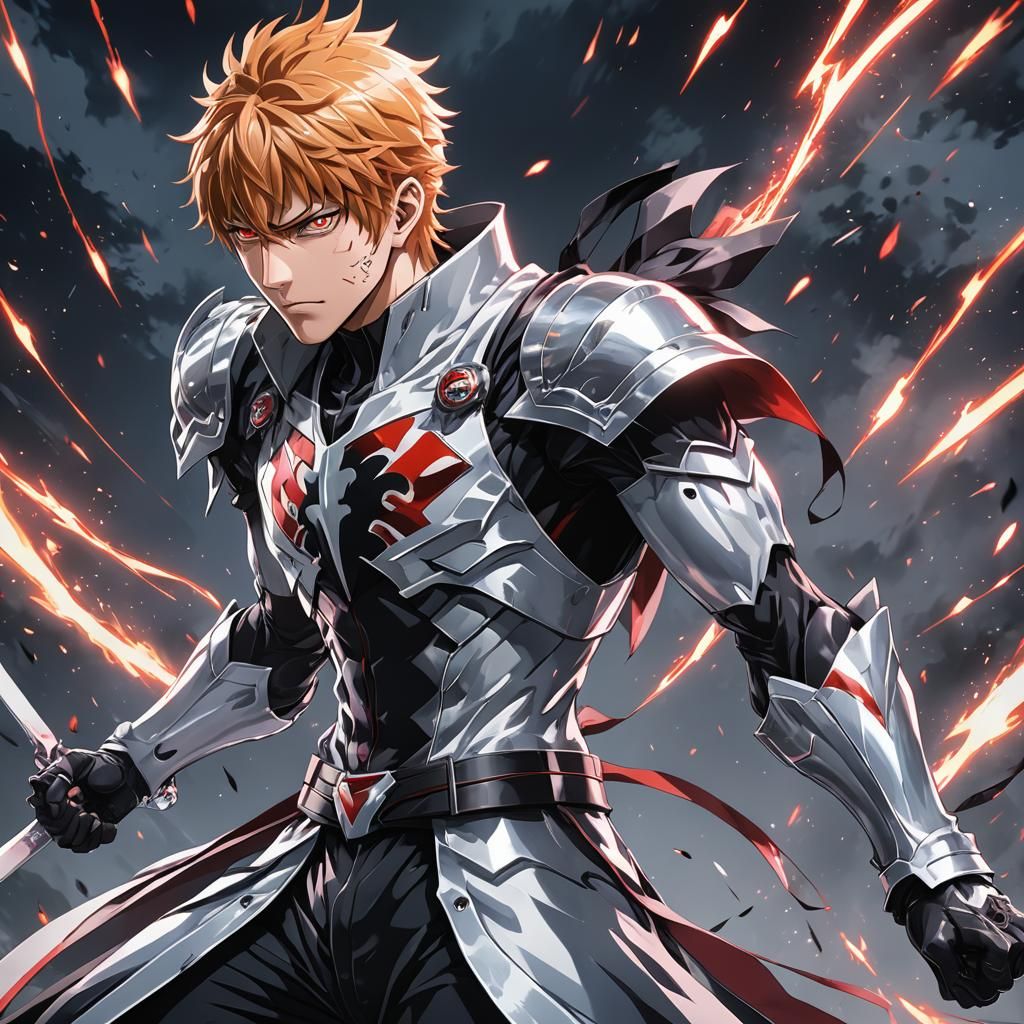 Ichigo in Combat: Cel-Shaded Anime Manga Scan