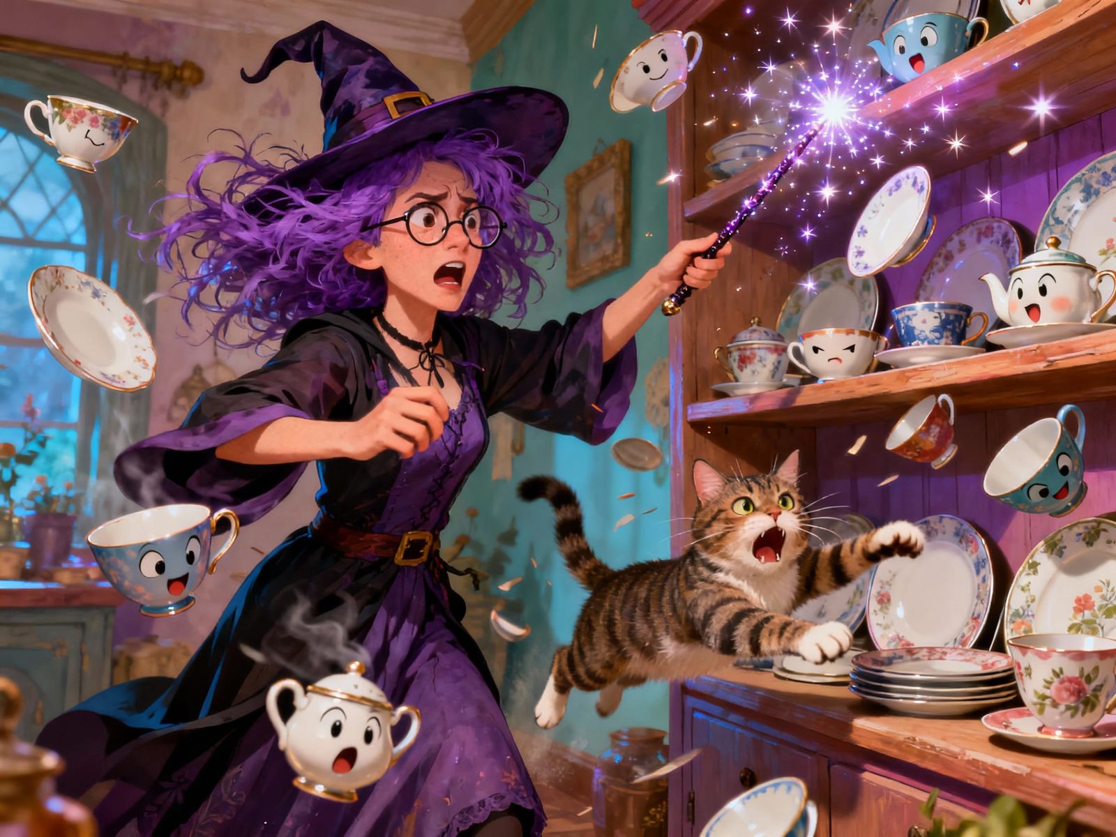 Putting away the dishes