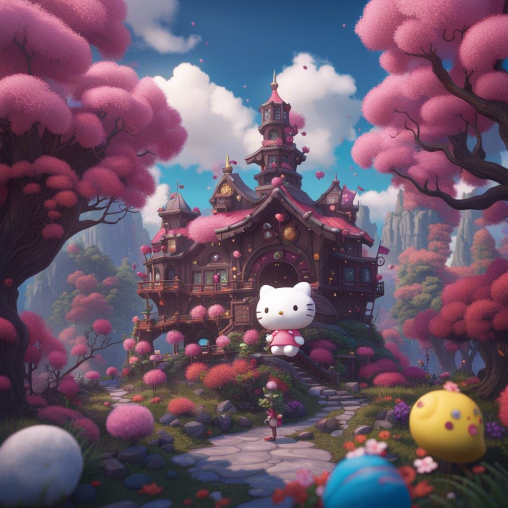 Detailed Sanrio Fantasy Concept Art in 8K