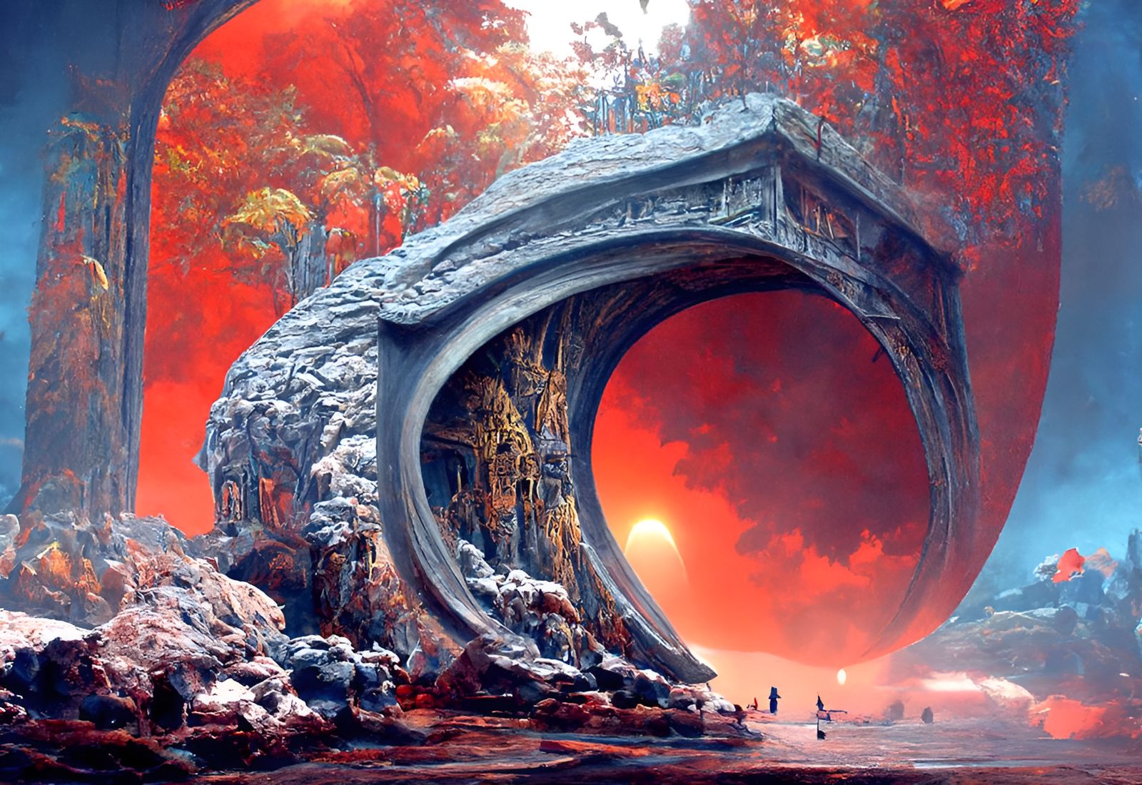 Stargate to Alien World: 3D Rendering