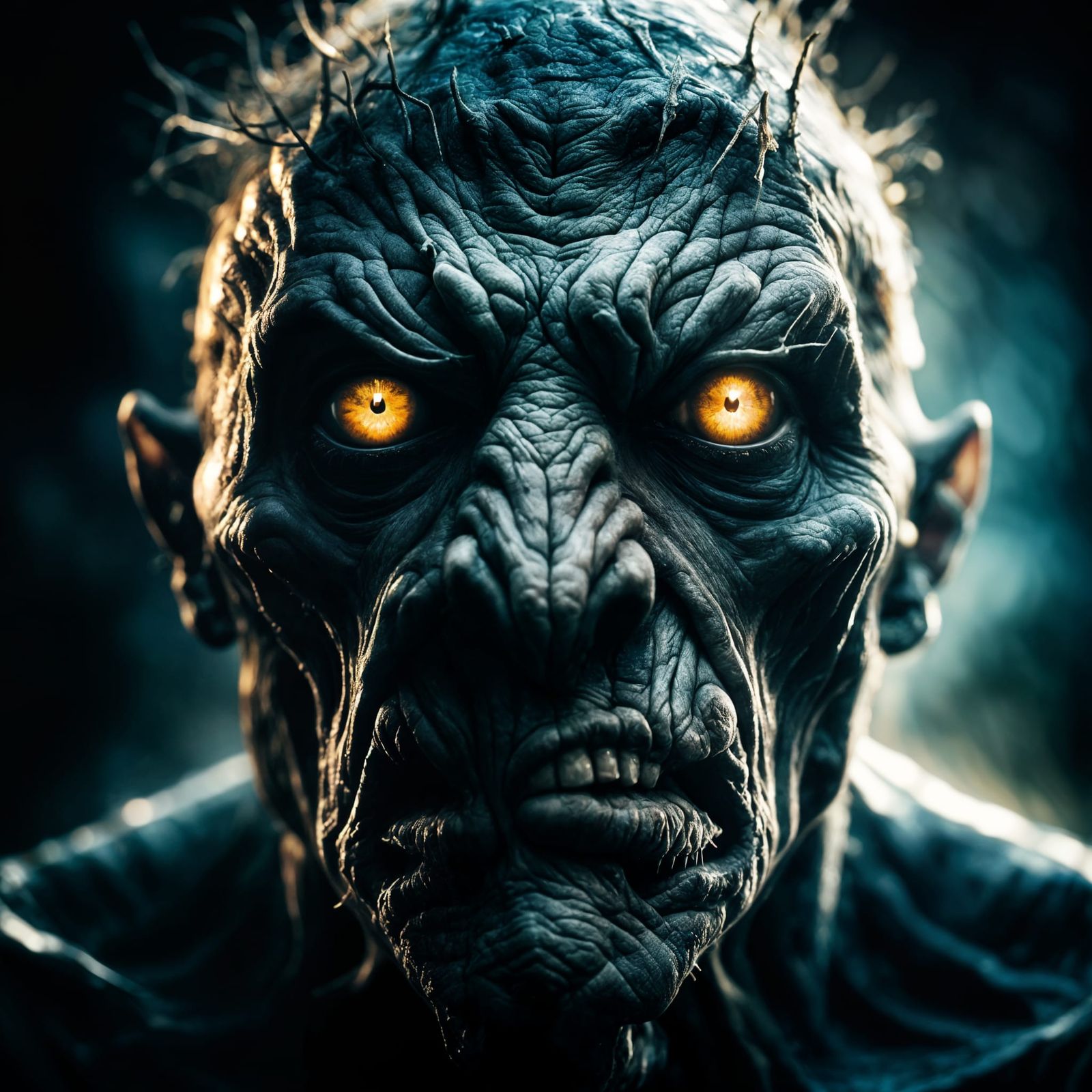 Scary Monster Horror Movie Poster in HDR