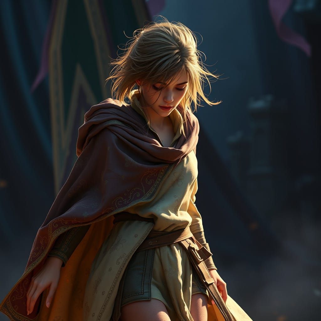 Enchanted Fantasy Warrior in Velvet Twilight