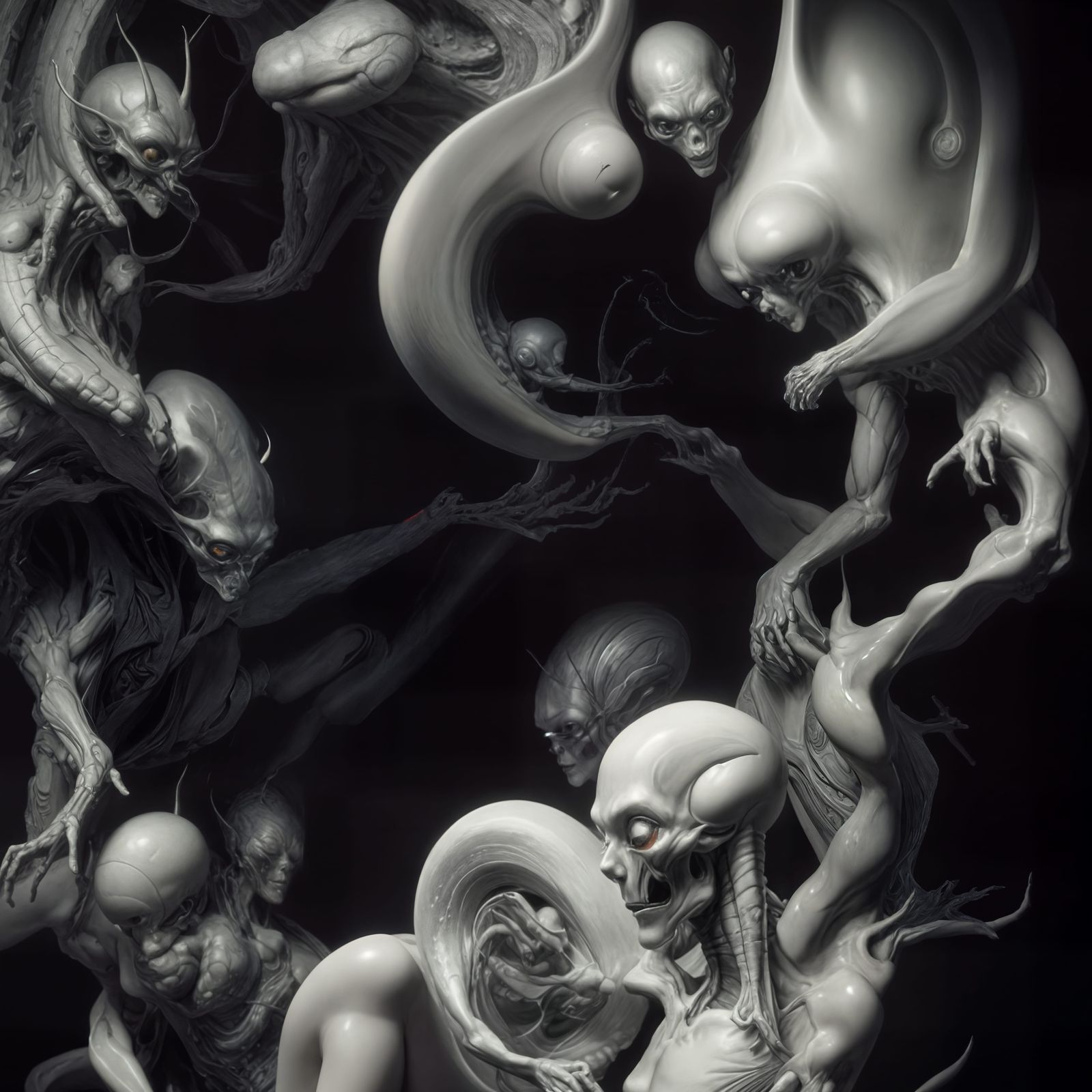 jumble of souls in purgatory