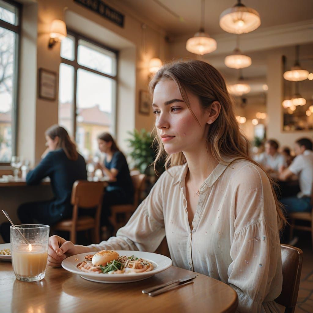 Dreamy Restaurant Scene in Soft Focus