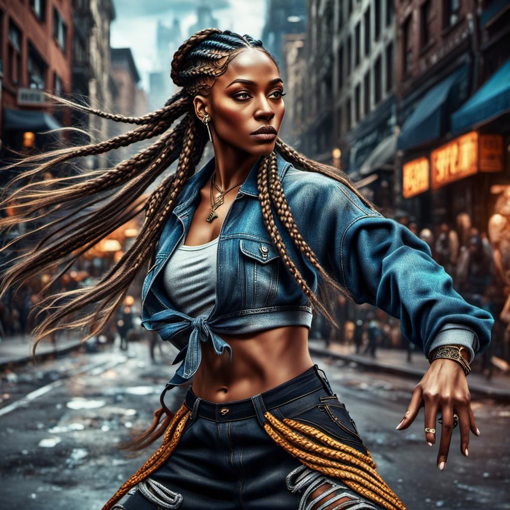 Hip Hop Dancer in Street Style, 24K Resolution