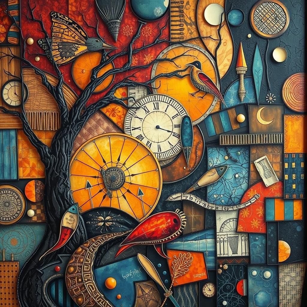 Patchwork Art in Style of Modern Masters