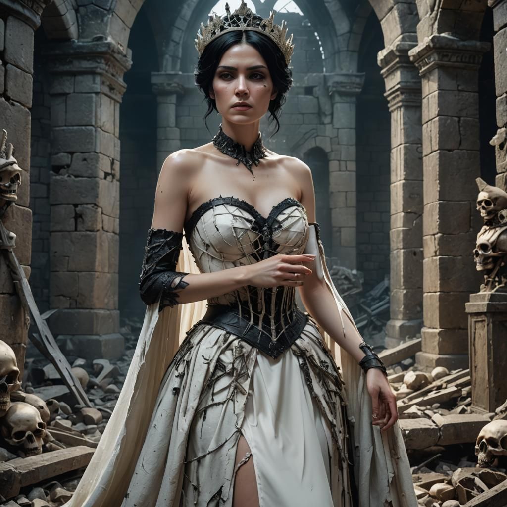 Queen of the Dead on Bone Throne